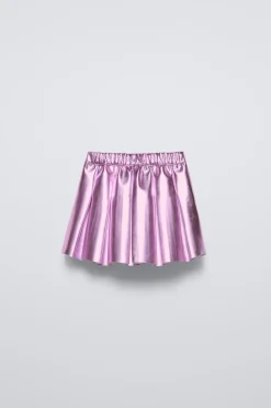 Niños ZARA 1½ - 6 Años·Faldas / Bermudas<FALDA TABLAS EFECTO PIEL METALIZADA