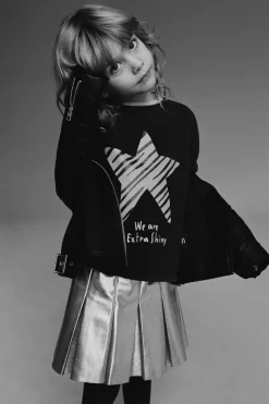 Niños ZARA 1½ - 6 Años·Faldas / Bermudas<FALDA TABLAS EFECTO PIEL METALIZADA