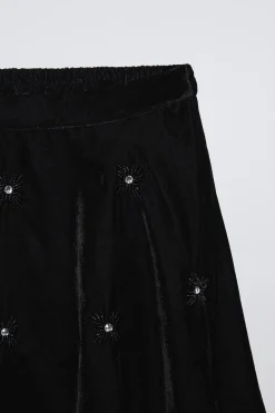 Niños ZARA 6 - 14 Años·Faldas / Bermudas<FALDA TERCIOPELO ABALORIOS