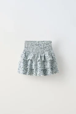 Niños ZARA 6 - 14 Años·Faldas / Bermudas<FALDA TEXTURA FLORES