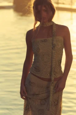 Fashion FALDA TUL ABALORIOS Mujer Faldas / Shorts