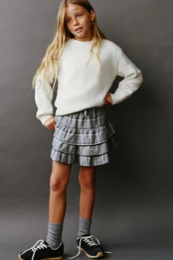 Niños ZARA 6 - 14 Años·Faldas / Bermudas<FALDA VOLANTES CUADROS