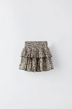 Niños ZARA 1½ - 6 Años·Faldas / Bermudas<FALDA VOLANTES ESTAMPADO