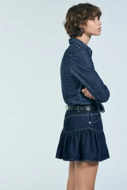 Discount FALDA VUELO DENIM TRF Mujer Faldas / Shorts