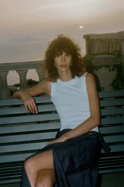 Clearance FALDA Z1975 PAREO DENIM CON LINO Mujer Faldas / Shorts