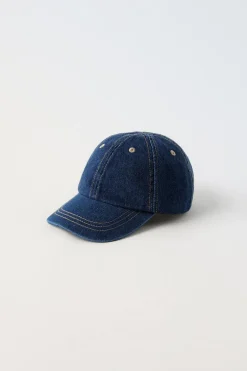 Niños ZARA 1½ - 6 Años·Accesorios|6 - 14 Años·Accesorios<GORRA DENIM PESPUNTES