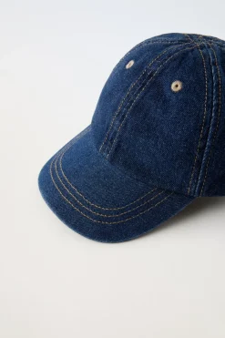 Niños ZARA 1½ - 6 Años·Accesorios|6 - 14 Años·Accesorios<GORRA DENIM PESPUNTES