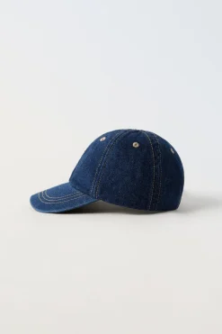 Niños ZARA 1½ - 6 Años·Accesorios|6 - 14 Años·Accesorios<GORRA DENIM PESPUNTES
