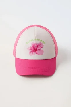 Niños ZARA 1½ - 6 Años·Accesorios|6 - 14 Años·Accesorios<GORRA REJILLA FLOR BRILLO