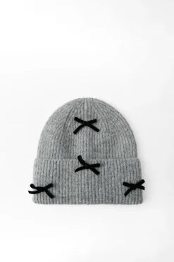 Fashion GORRO BEANIE PUNTO LAZOS TERCIOPELO Mujer Accesorios / Bisuteria