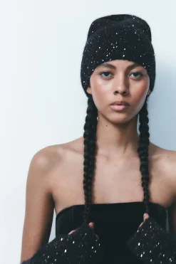 Online GORRO BEANIE PUNTO LENTEJUELAS Mujer Accesorios / Bisuteria