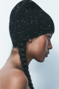 Online GORRO BEANIE PUNTO LENTEJUELAS Mujer Accesorios / Bisuteria