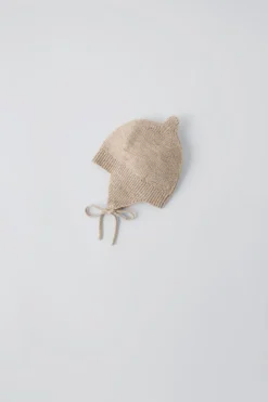 Niños ZARA 0 - 6 Meses·Punto|0 - 6 Meses·Básicos<GORRO CON LANA Y CASHMERE