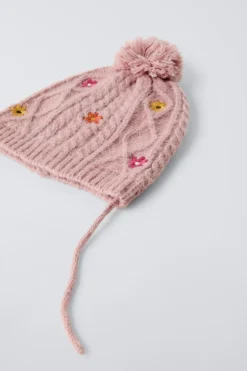 Niños ZARA 1½ - 6 Años·Accesorios|1½ - 6 Años·Accesorios<GORRO PUNTO BORDADOS POMPÓN