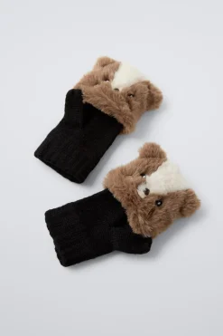 Niños ZARA 1½ - 6 Años·Accesorios|6 - 14 Años·Accesorios<GUANTES MITONES EFECTO PELO CASTOR