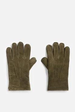 New GUANTES PIEL COMBINADO Hombre Accesorios