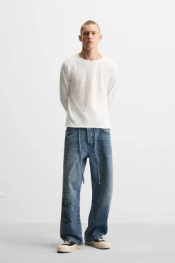 Sale JEANS BAGGY FIT ESTAMPADOS X ALL CAPS STUDIO Hombre Jeans