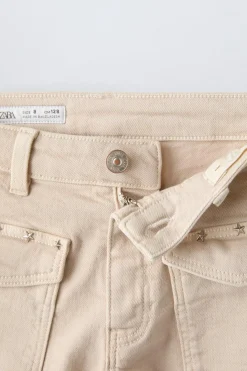 Niños ZARA 6 - 14 Años·Pantalones|6 - 14 Años·Jeans<JEANS BOOTCUT TACHAS