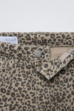 Niños ZARA 6 - 14 Años·Pantalones|6 - 14 Años·Jeans<JEANS FLARE ANIMAL PRINT