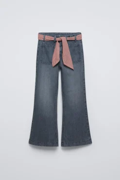 Niños ZARA 6 - 14 Años·Jeans<JEANS FLARE PAÑUELO CUADROS