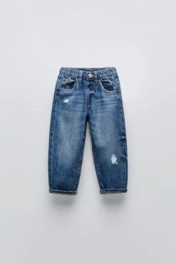 Niños ZARA 6 - 18 Meses·Pantalones / Leggings<JEANS LOW ROTOS