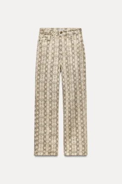 Online JEANS RECTO Z1975 DENIM ESTAMPADO ANIMAL TIRO ALTO Mujer Jeans