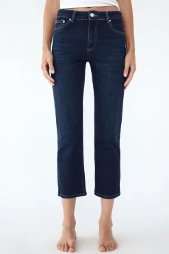 Discount JEANS SLIM CROP FLARE TIRO MEDIO Mujer Jeans