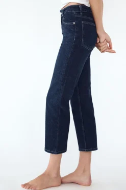 Discount JEANS SLIM CROP FLARE TIRO MEDIO Mujer Jeans