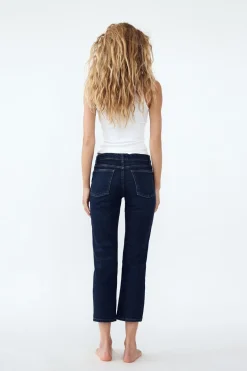 Discount JEANS SLIM CROP FLARE TIRO MEDIO Mujer Jeans