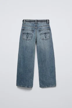 Niños ZARA 6 - 14 Años·Jeans|6 - 14 Años·Total Look<JEANS STRAIGHT BORDADO FLORES