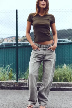 Fashion JEANS TAILORED BALLOON TIRO MEDIO Mujer Jeans