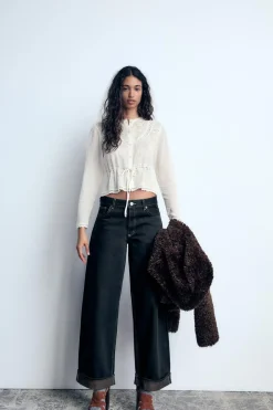 Outlet JEANS TRF RELAXED MINI FOLD UP TIRO BAJO Mujer Jeans