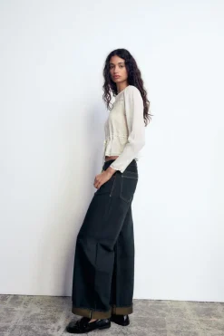 Outlet JEANS TRF RELAXED MINI FOLD UP TIRO BAJO Mujer Jeans