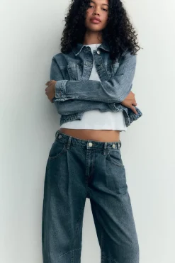 Fashion JEANS TRF BALLOON CROPPED TIRO MEDIO Mujer Jeans