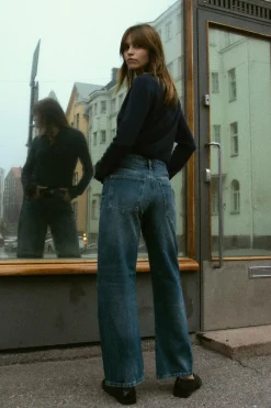 Fashion JEANS TRF BALLOON CURVED LEG TIRO MEDIO Mujer Jeans