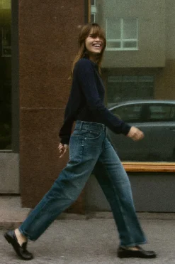 Fashion JEANS TRF BALLOON CURVED LEG TIRO MEDIO Mujer Jeans