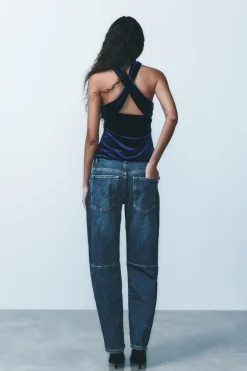 Online JEANS TRF BALLOON TIRO MEDIO Mujer Jeans