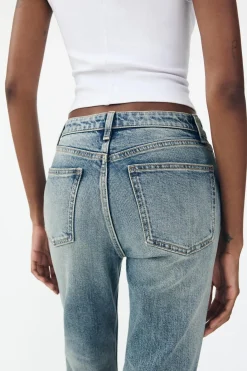 New JEANS TRF CROPPED FLARE TIRO ALTO Mujer Jeans