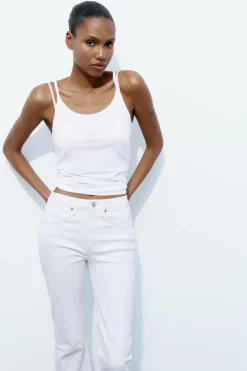 Hot JEANS TRF CROPPED FLARE TIRO ALTO Mujer Jeans