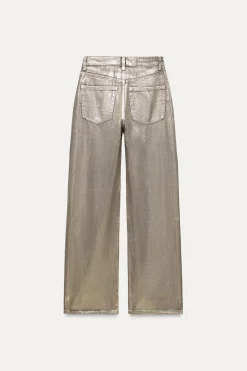 Online JEANS TRF LOOSE FOIL TIRO MEDIO Mujer Jeans