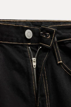 Best JEANS TRF PESPUNTES BAJO VUELTA TIRO ALTO Mujer Jeans