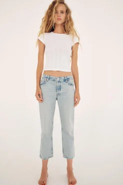 Best JEANS TRF RECTOS TIRO BAJO CROPPED Mujer Jeans