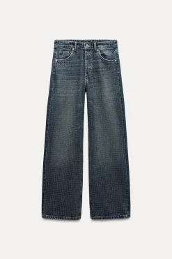 Hot JEANS TRF RELAXED BRILLOS TIRO MEDIO Mujer Jeans