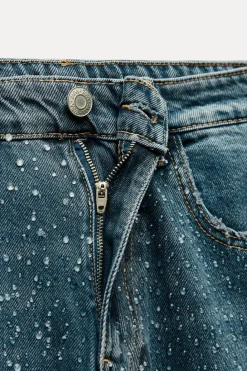 Online JEANS TRF RELAXED OVERSIZE TAPERED STRASS TIRO ALTO Mujer Jeans