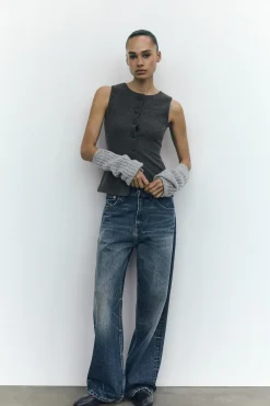 Fashion JEANS TRF RELAXED OVERSIZE TAPERED TIRO ALTO Mujer Jeans