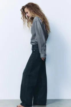 New JEANS TRF RELAXED TIRO BAJO Mujer Jeans