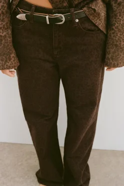 Best JEANS TRF SLOUCHY ESTAMPADO ANIMAL TIRO MEDIO Mujer Jeans