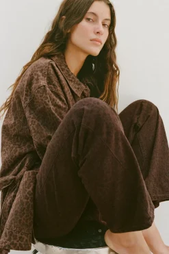 Best JEANS TRF SLOUCHY ESTAMPADO ANIMAL TIRO MEDIO Mujer Jeans