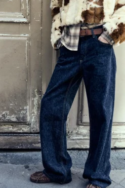 Fashion JEANS TRF SLOUCHY WIDE LEG TIRO MEDIO Mujer Jeans
