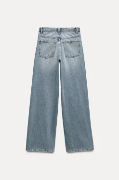 Sale JEANS TRF WIDE LEG CINTURILLA CRUZADA TIRO ALTO Mujer Jeans